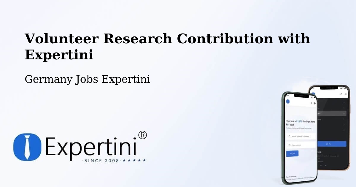 Volunteer Research Contribution Program – Uedem - Germany Jobs Expertini